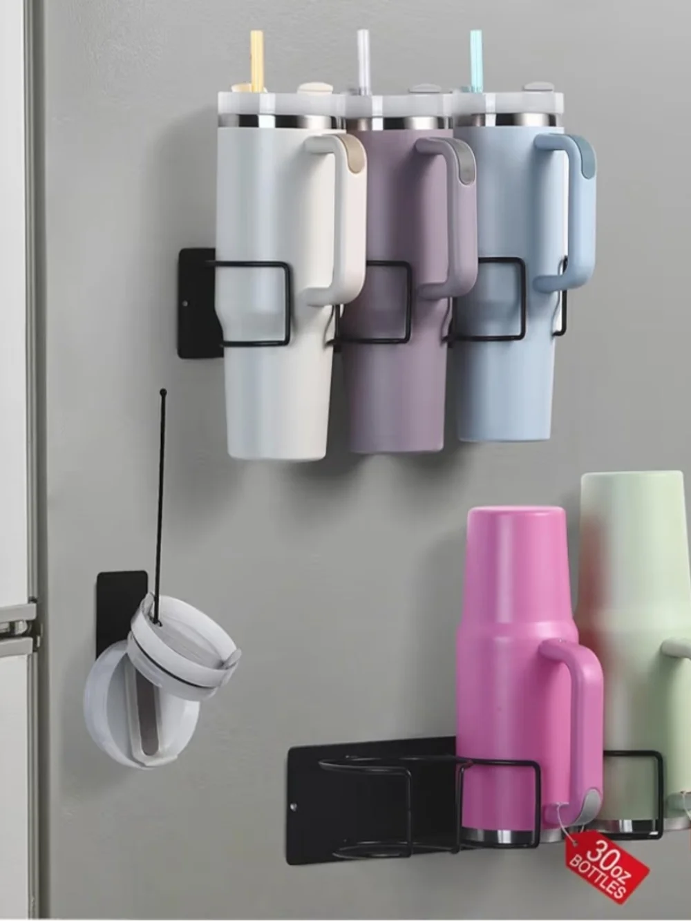 NEW Magnetic Tumbler Cup Holder Organizer..Holds 6